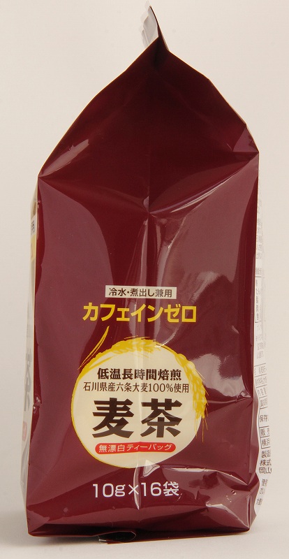 創健社 石川県産六条大麦１００％使用　麦茶 160g（10g×16袋）