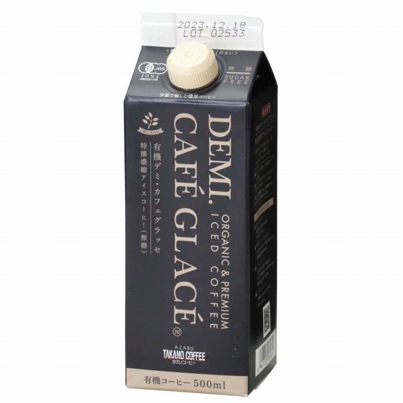 麻布タカノ 有機デミカフェグラッセ　無糖 500ml