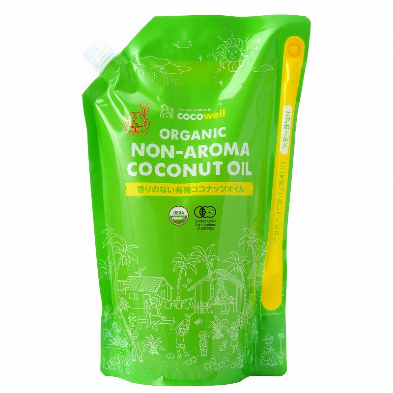 ココウェル 香りのない有機ココナッツオイル 1840g(2000ml)