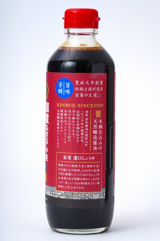 笛木醤油 金笛　濃口しょうゆ 600ml