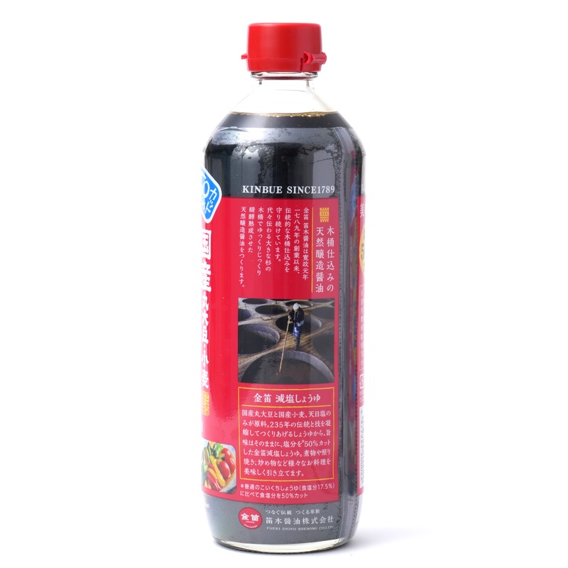 笛木醤油 金笛　減塩しょうゆ 600ml