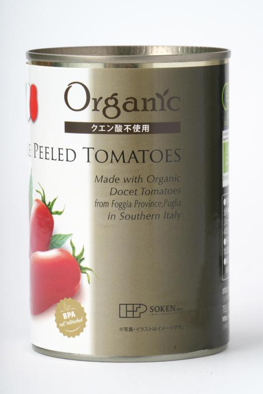 創健社 有機ホールトマト缶 400g（固形量240g）