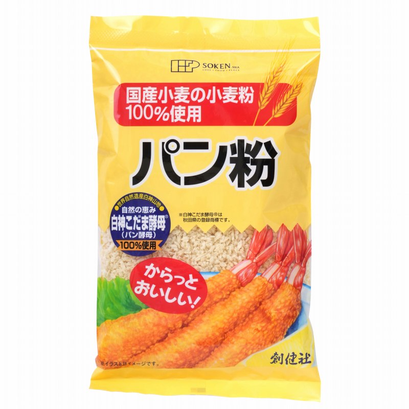 国産小麦の小麦粉100％使用パン粉