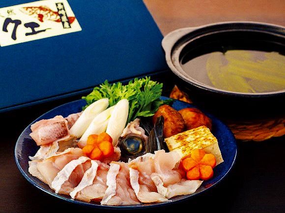 長崎県漁業協同組合連合会 クエ鍋セット クエ切身、アラ300g×2、ぽん酢20g×4、昆布15g×1