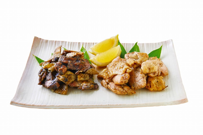 マルエス 鶏の炭火焼き２種セット 成鶏もも肉100g、若鶏肩肉100g