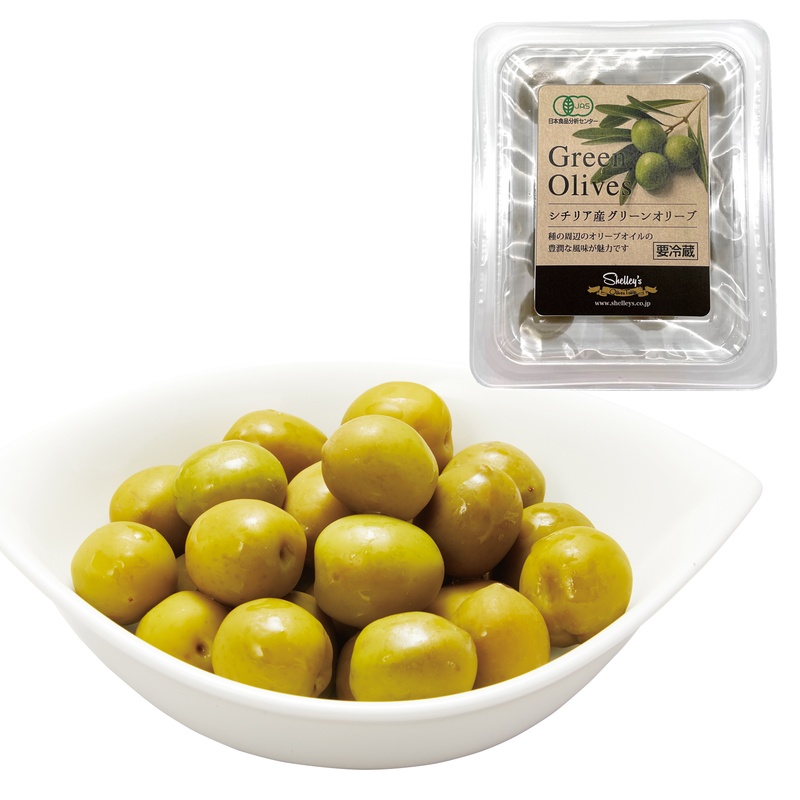 シェリーズ BIO種付きグリーンオリーブ 150g