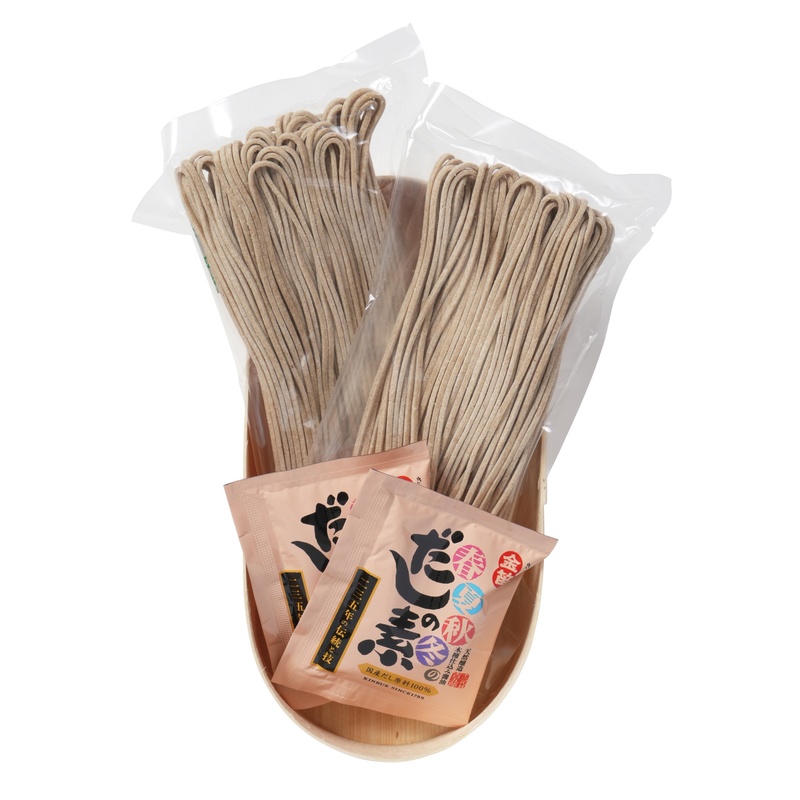 やくの農業振興団 半なま　京蕎麦　丹波ノ霧　つゆ付き 麵80ｇ×2、濃縮つゆ25ml×2