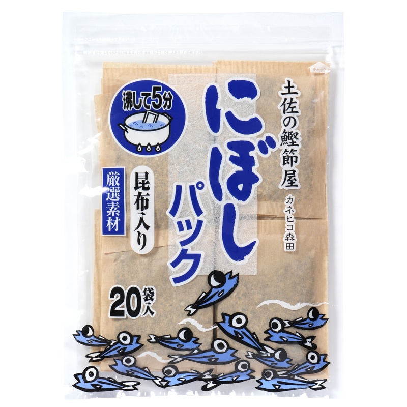 森田鰹節 にぼしパック　昆布入り 200g(10g×20)