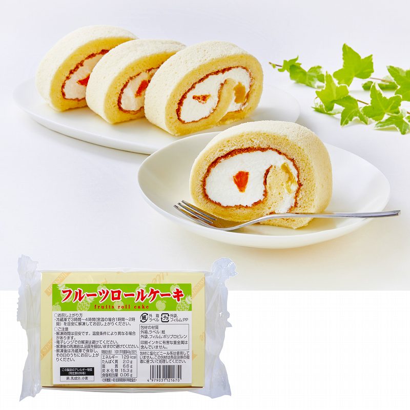 丸きんまんじゅう フルーツロールケーキ 190ｇ（4切）