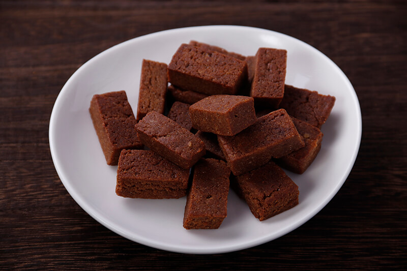 創健社 ひよこ豆粉のひとくちｂｉｓ（キャロブ） 40g