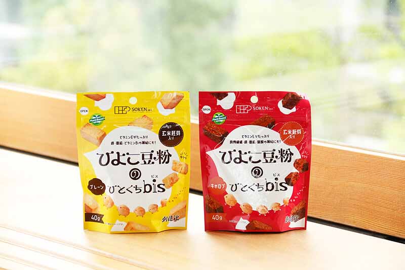 創健社 ひよこ豆粉のひとくちｂｉｓ（キャロブ） 40g