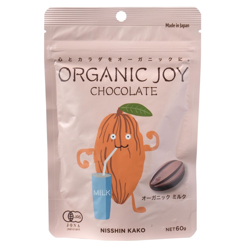 日新化工 ＯＲＧＡＮＩＣ　ＪＯＹ　ＣＨＯＣＯＬＡＴＥ オーガニックミルク 60g
