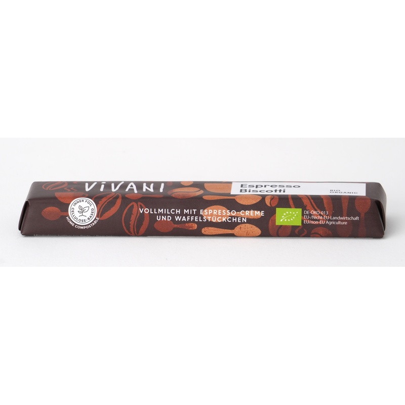 ニコウトレーディング ＶｉＶＡＮＩ　オーガニックチョコレートバー　エスプレッソビスコッティ 40g