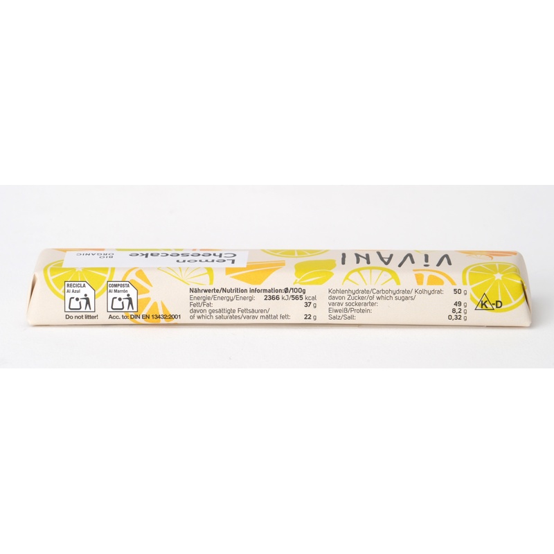 ニコウトレーディング ＶｉＶＡＮＩ　オーガニックチョコレートバー　レモンチーズケーキ 40ｇ