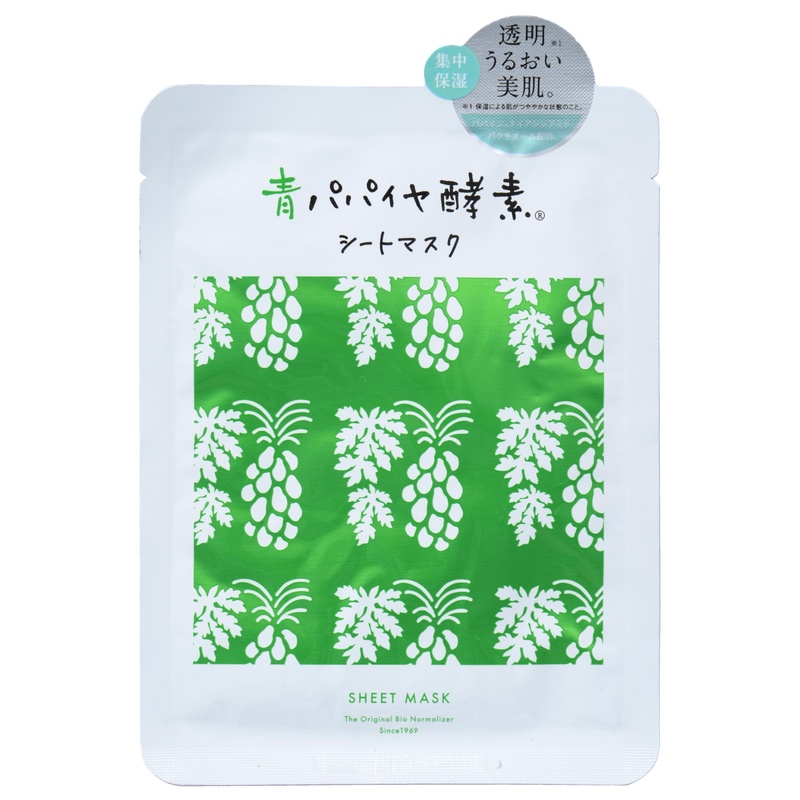三旺インターナショナル 青パパイヤ酵素シートマスク 1シート（25ml）