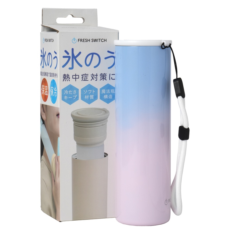 エコワン 携帯氷のうボトルMサイズ　ピンクオーシャン 1個