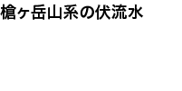 槍ヶ岳山系の伏流水